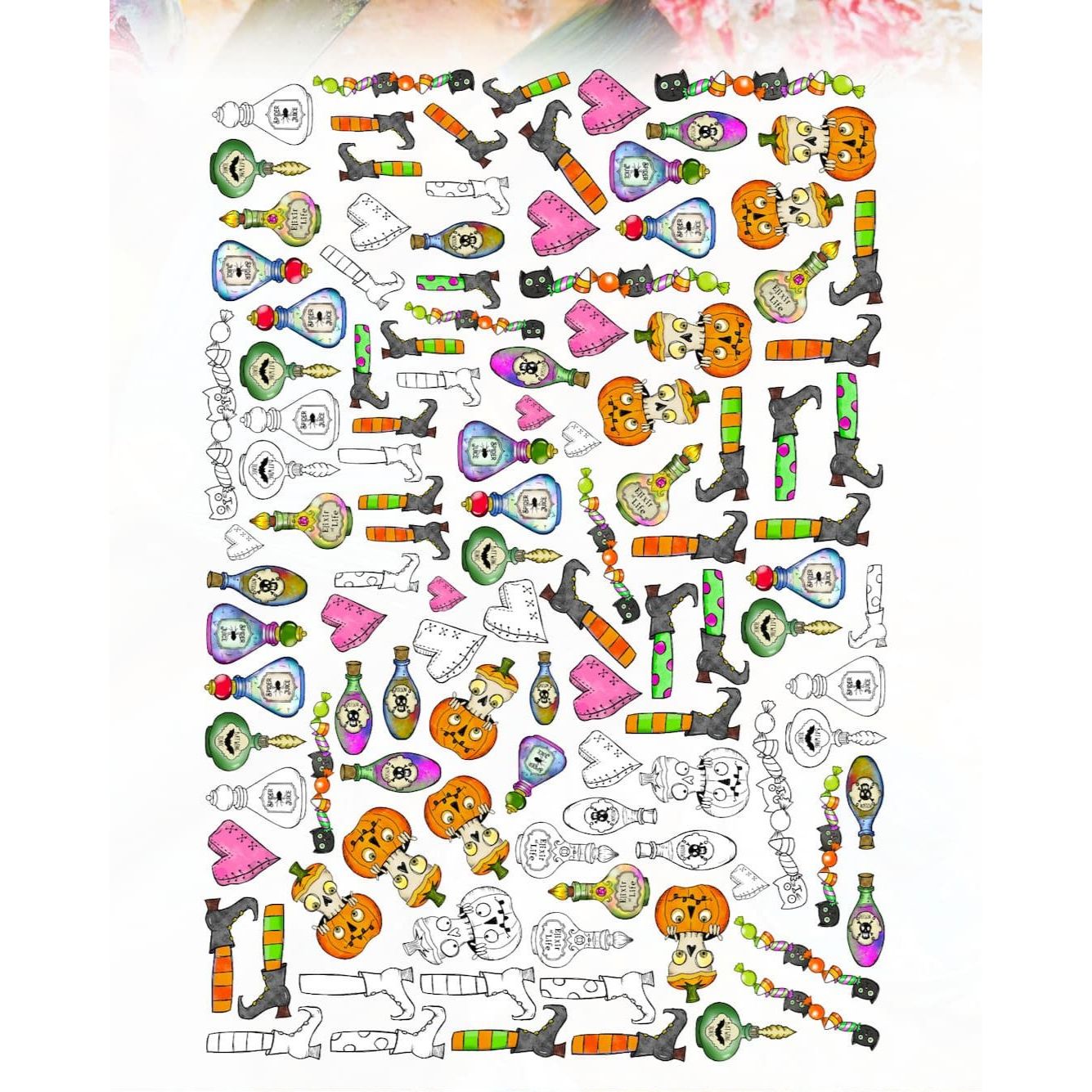 AALL & Create Tricksters Elixirs A6 Ephemera Die-Cuts 64