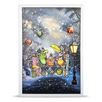 AALL & Create Tweet Treats A6 Clear Stamp Set 1495 snow falling ornaments lamp post