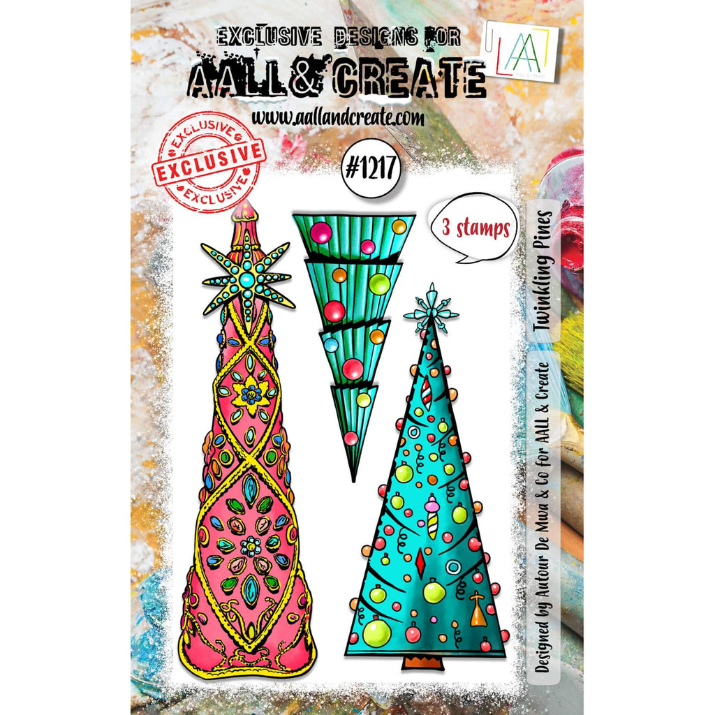AALL & Create Twinkling Pines A7 Clear Stamp Set 1217