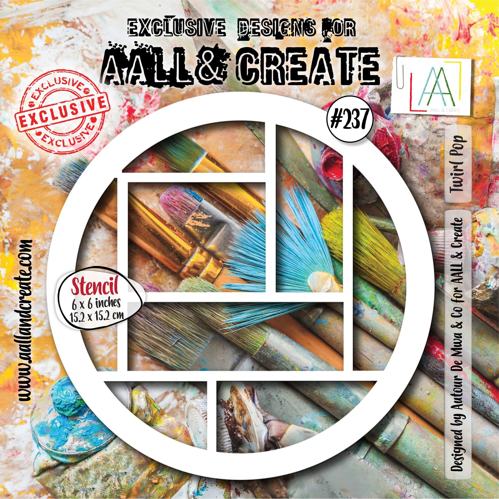 AALL & Create Twirl Pop 6x6 Stencil 237