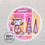 AALL & Create Twirl Pop 6x6 Stencil 237 merry christmas