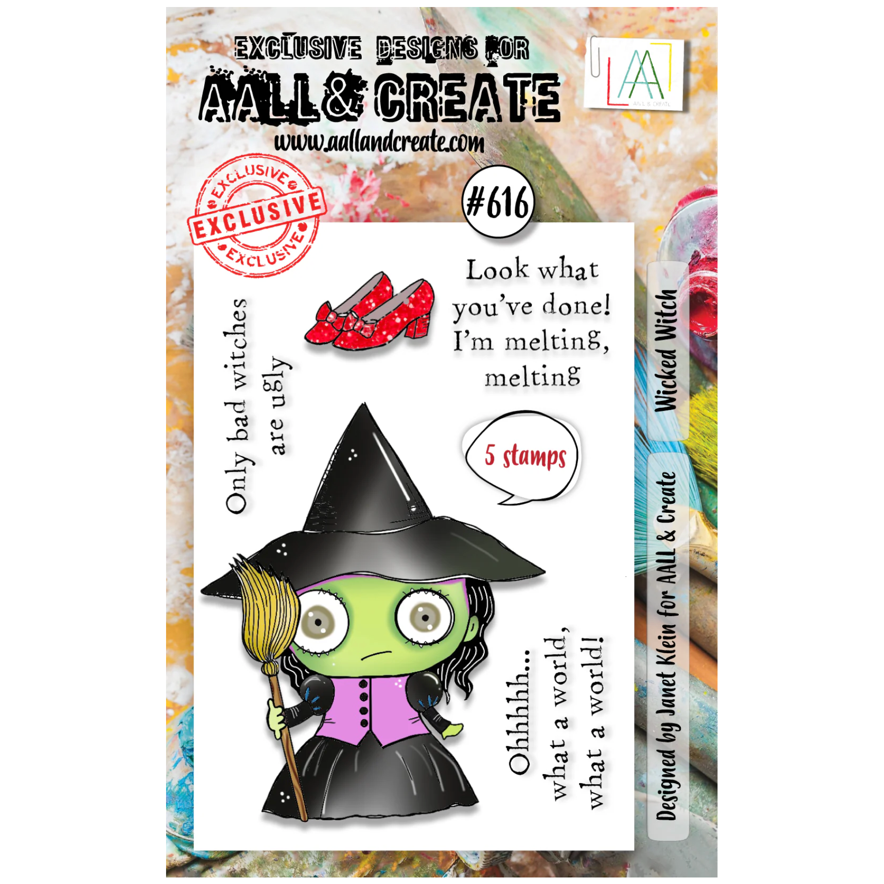 AALL & Create WICKED WITCH A7 Clear Stamps 616
