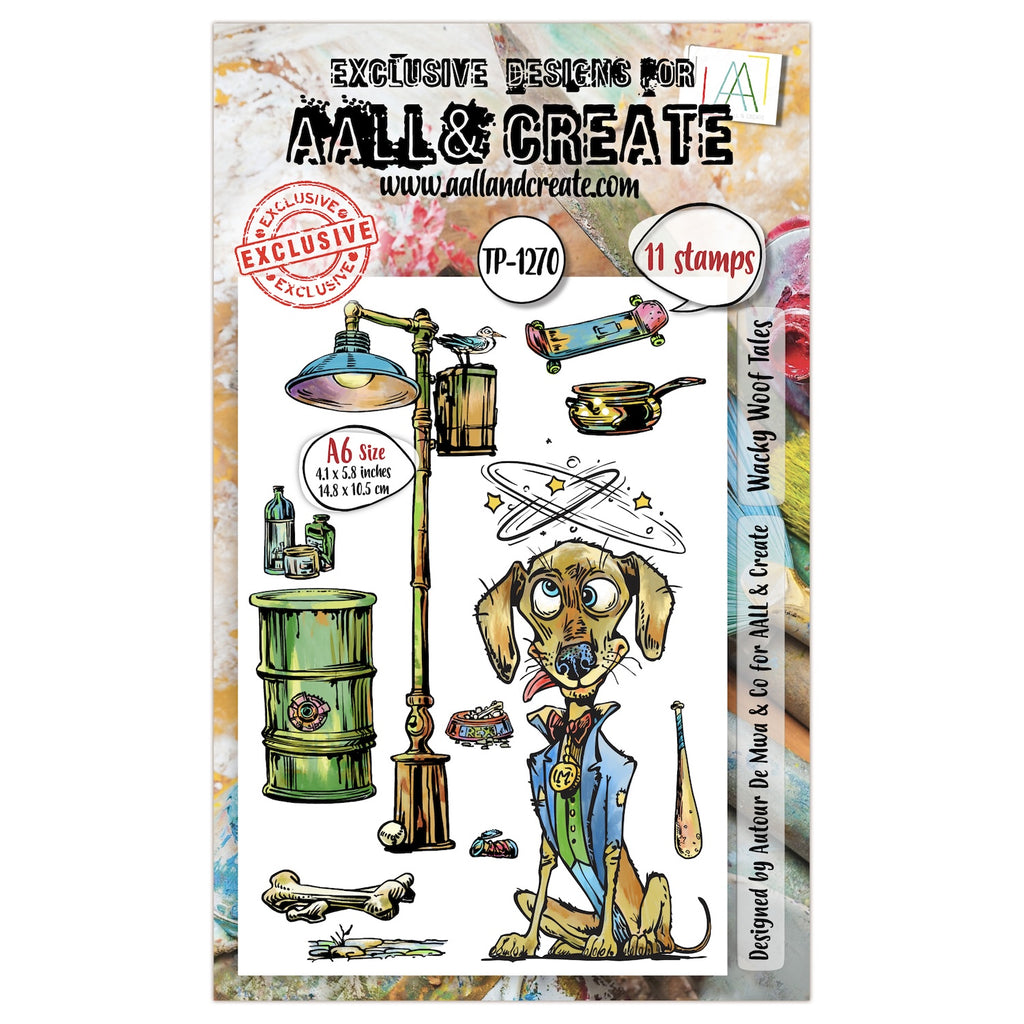AALL & Create Wacky Woof Tales A6 Clear Stamps 1270