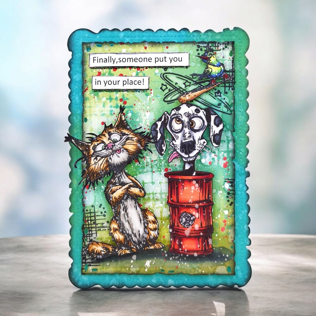 AALL & Create Wacky Woof Tales A6 Clear Stamps 1270 cat dog