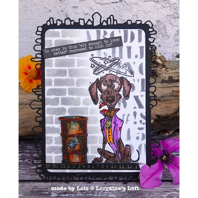 AALL & Create Wacky Woof Tales A6 Clear Stamps 1270 trash can | color-code:ALT02