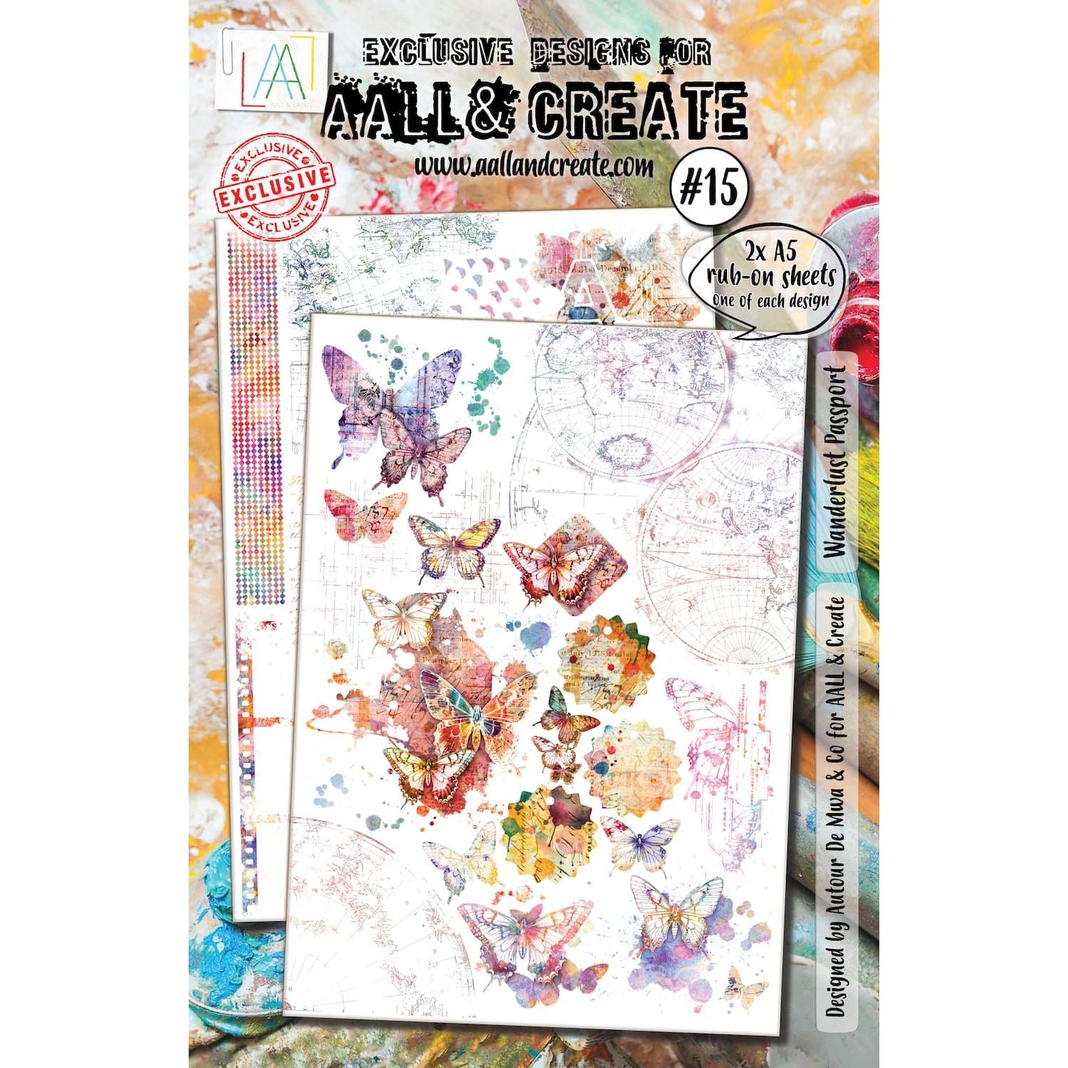 AALL & Create Wanderlust Passport A5 Rub Ons ro015