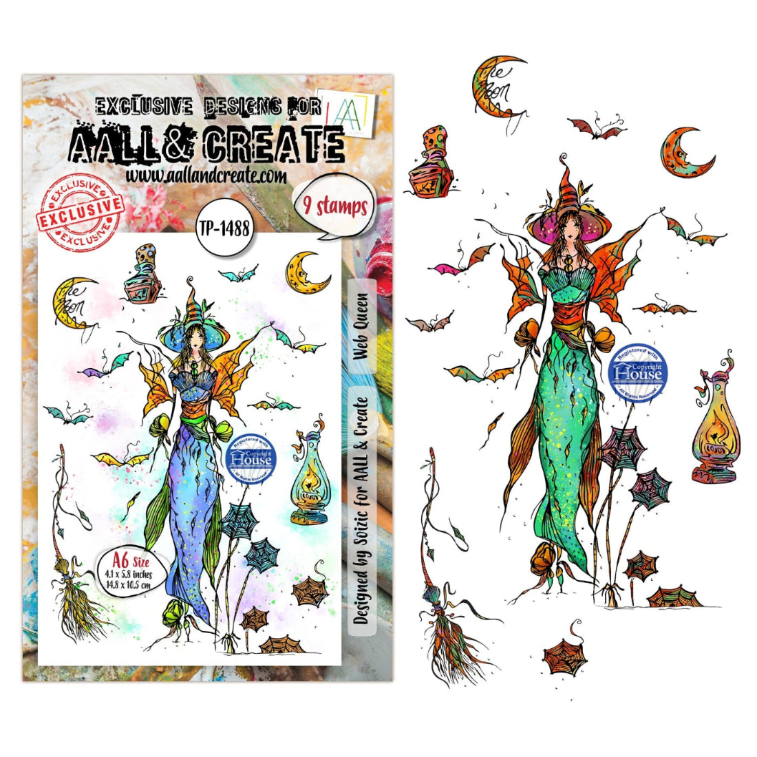 AALL & Create Web Queen A6 Clear Stamp Set 1488