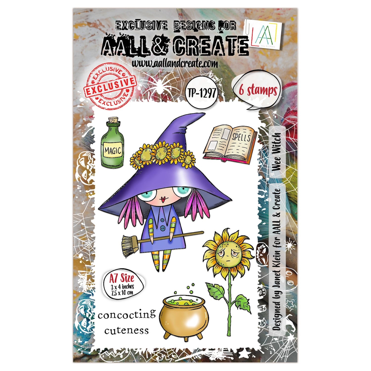 AALL & Create Wee Witch A7 Clear Stamps 1297
