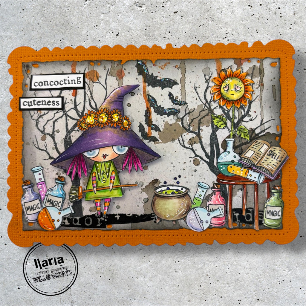 AALL & Create Wee Witch A7 Clear Stamps 1297 cuteness