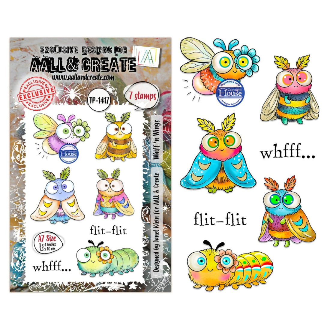 AALL & Create Whiff n Wings A7 Clear Stamp Set 1417