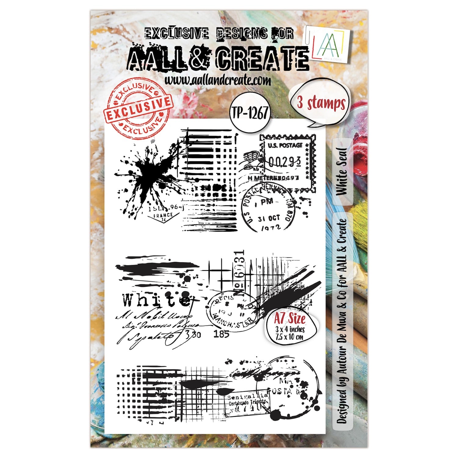 AALL & Create White Seal A7 Clear Stamps 1267