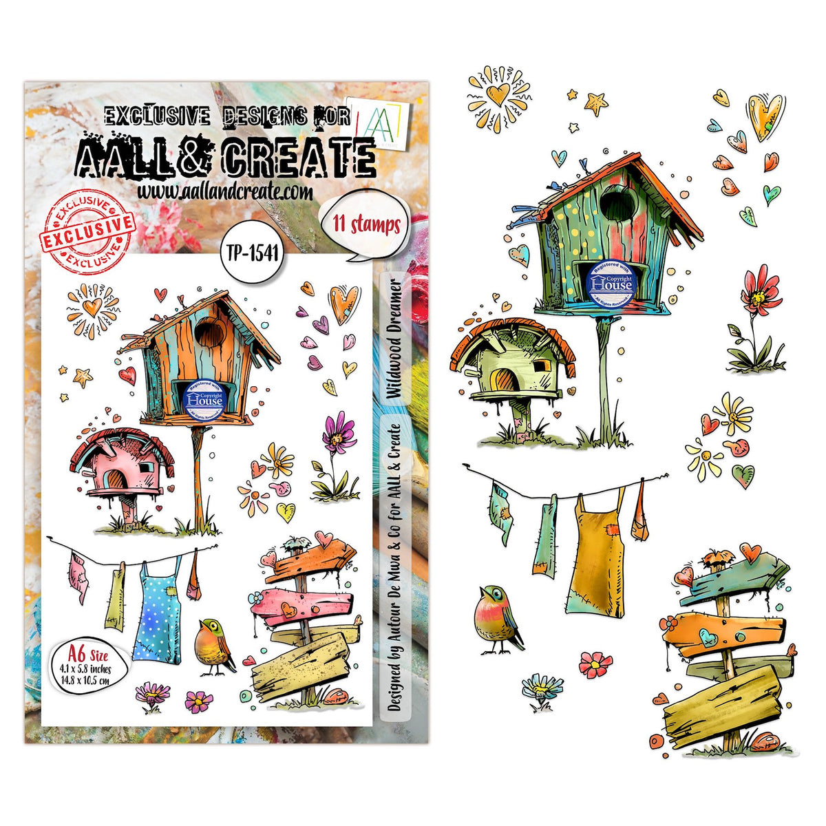 AALL & Create Wildwood Dreamer A6 Clear Stamp Set 1541
