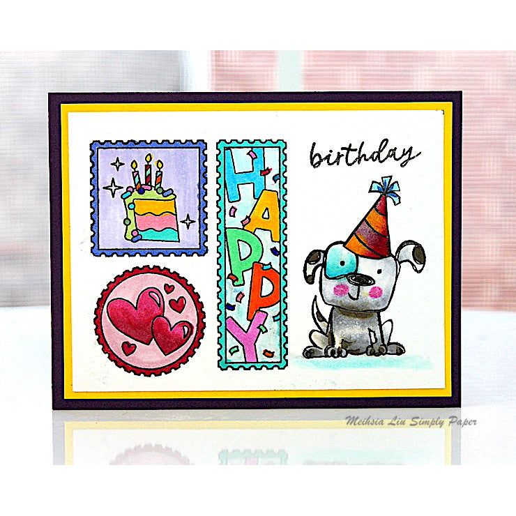 AALL & Create Woof It Up A7 Clear Stamps 968 cake