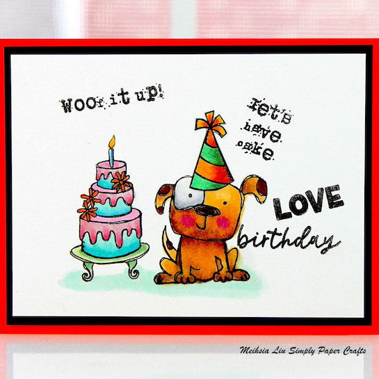 AALL & Create Woof It Up A7 Clear Stamps 968 let's eat | color-code:ALT02