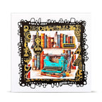 AALL & Create Wordsmithery Layer it up Washi Tape mt-159 books on bookshelf lightbulbs and gears