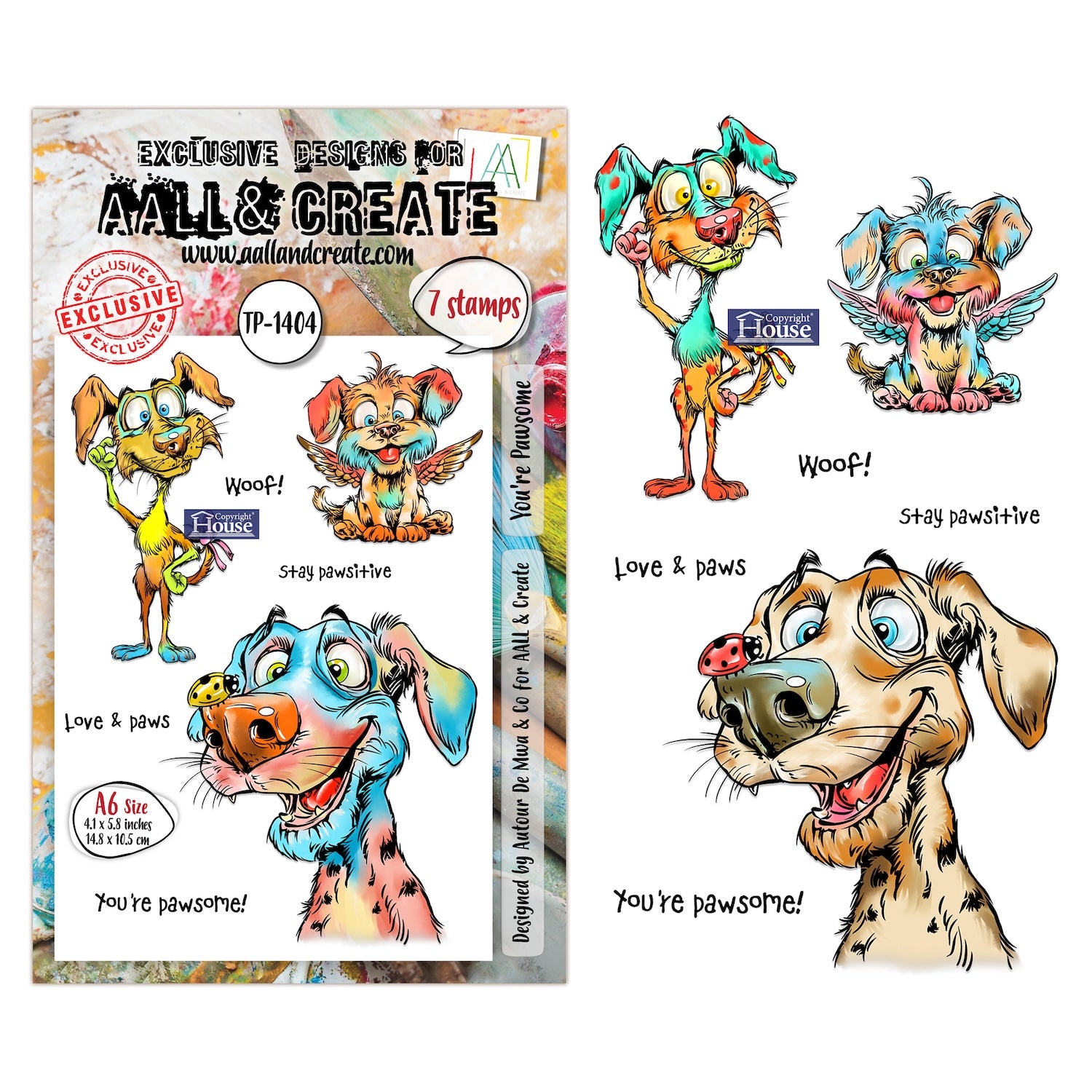 AALL & Create You're Pawsome A6 Clear Stamp Set 1404