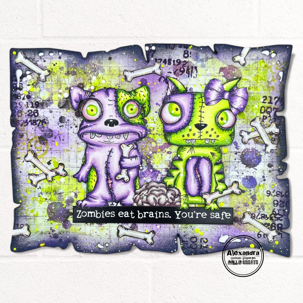 AALL & Create Zombie Night A7 Clear Stamp Set 1202