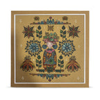 AALL & Create Zouki Miss Automne A7 Clear Stamp Set 1531 colored pattern flowers dotted leaves brown card
