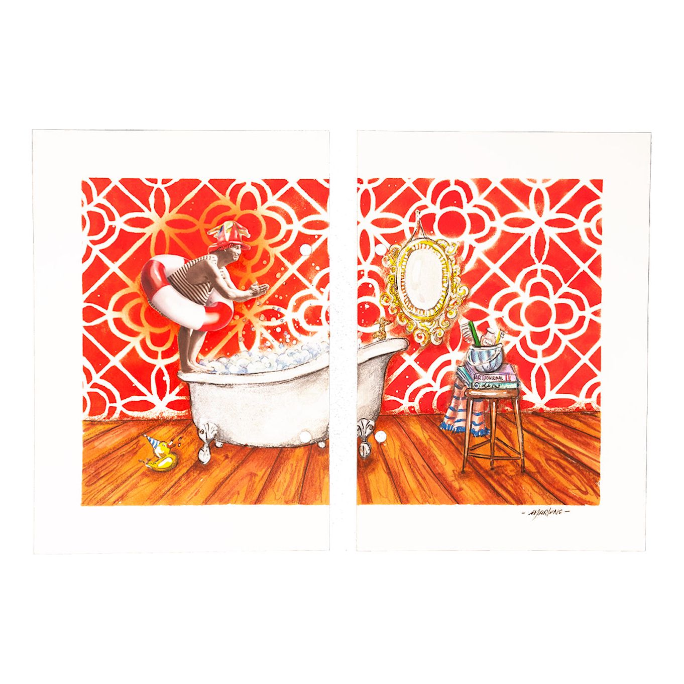 Studio Light Mindfulness Clear Stamps abm-si-stamp473 bath journal page