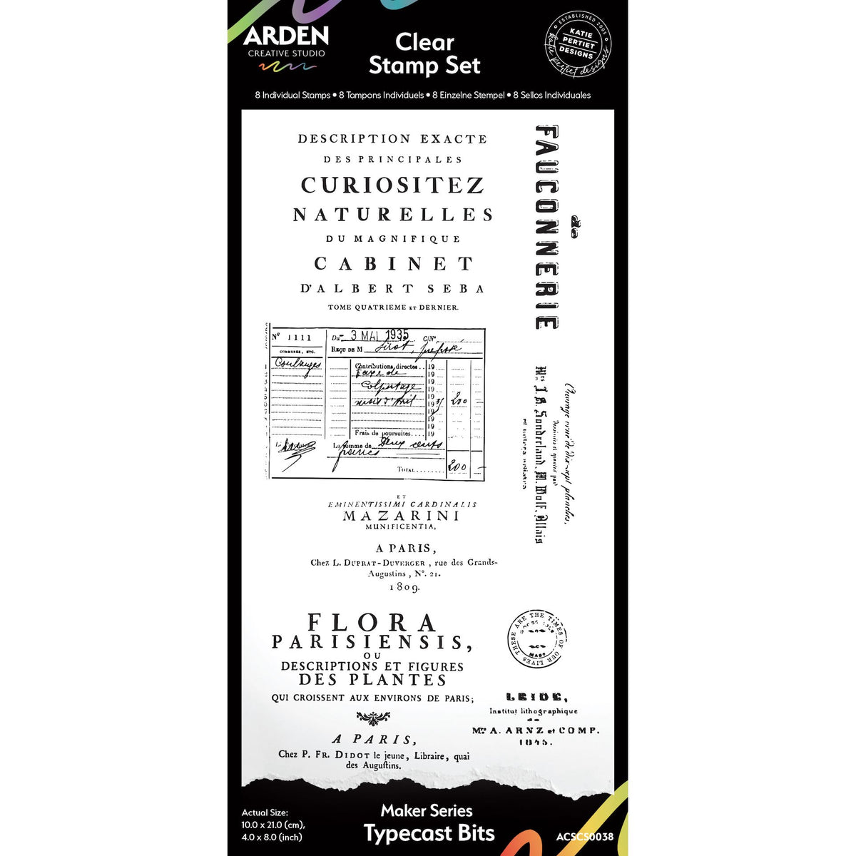 Arden Creative Studio Typecast Bits Clear Stamp Set acscs0038