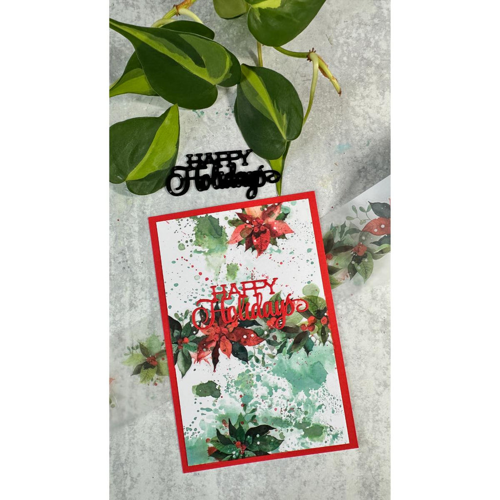 Arden Creative Studio Season of Joy Poinsettia Kiss Cut Tape acsct0005