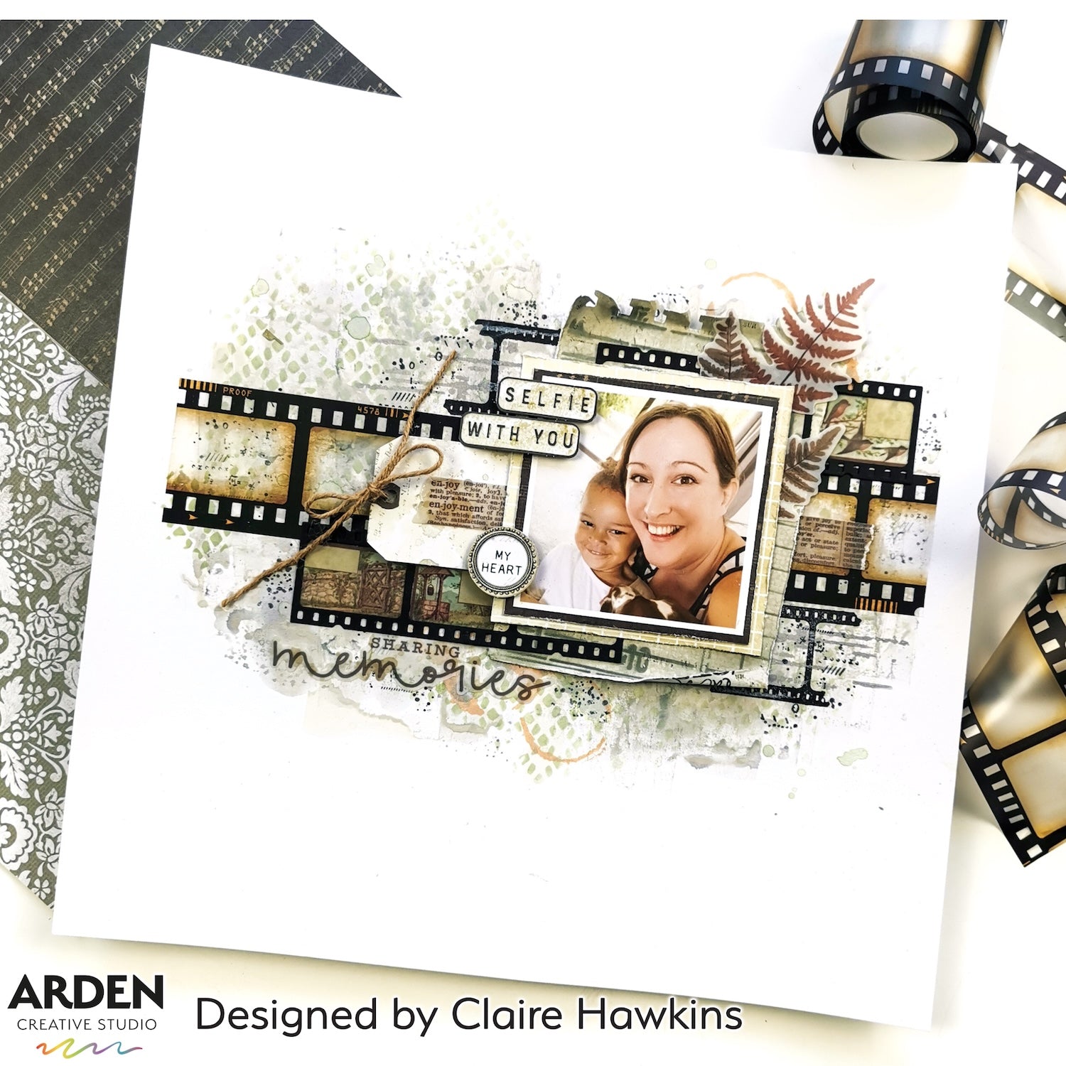 Arden Creative Studio Distressed Diamond Stencil acsst0002 selfie