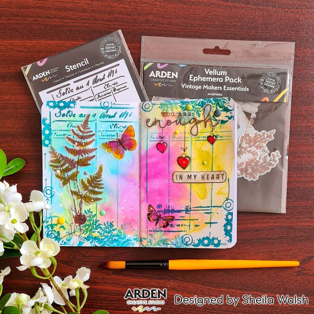 Arden Creative Studio Vellum Ephemera Pack acsep0002 my heart