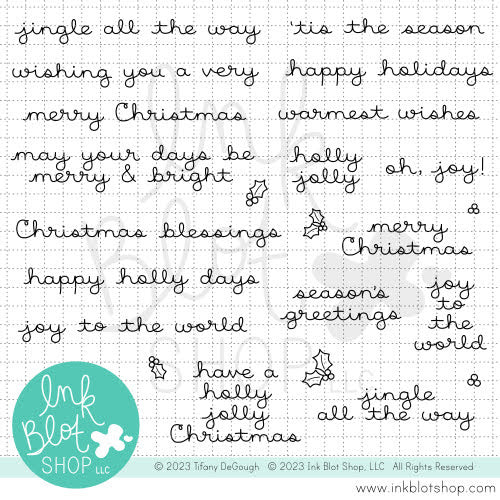 Ink Blot Shop Holiday Times Sentiments Clear Stamps inbl165
