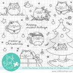 Ink Blot Shop Christmas Cats Clear Stamps inbl161