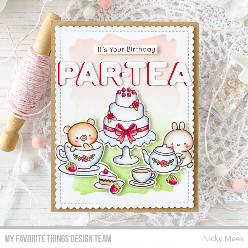 My Favorite Things Tea Party Pals Stamp and Die Duo duo013 It's Your Birthday | color-code:alt1