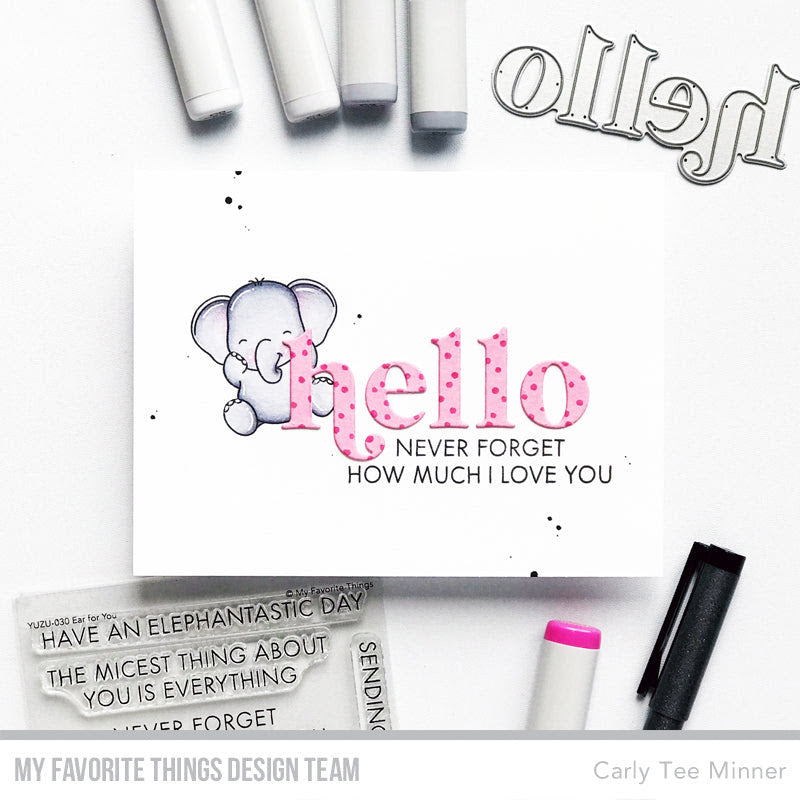 My Favorite Things Ear for You Clear Stamps and Dies Set Hello | color-code:alt2