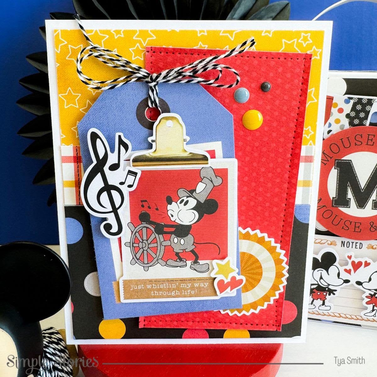 Simple Stories Say Cheese Classic Mouse 6 x 8 Paper Pad 23415 Walt Disney Card