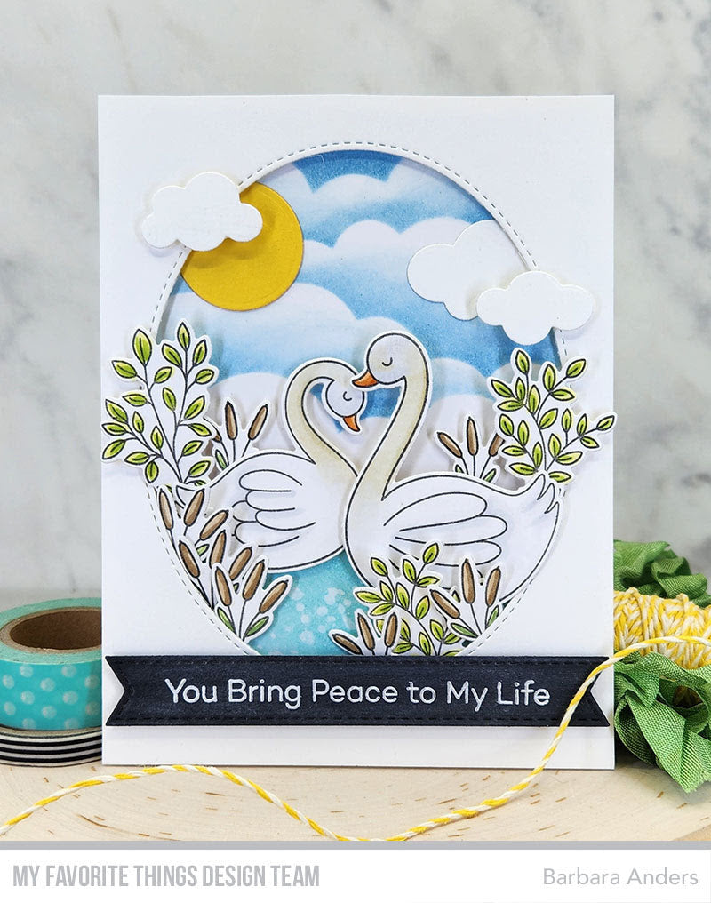 My Favorite Things Tranquil Swans Clear Stamps and Dies Set You Bring Peace | color-code:alt2