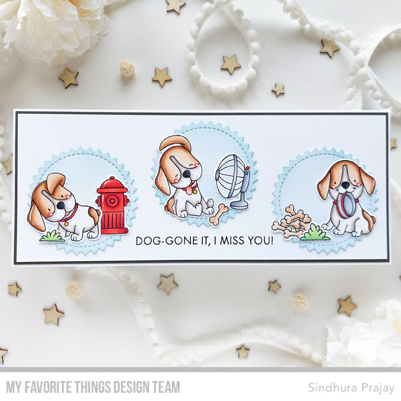 My Favorite Things Playful Pups Clear Stamps and Dies I Miss You | color-code:alt3