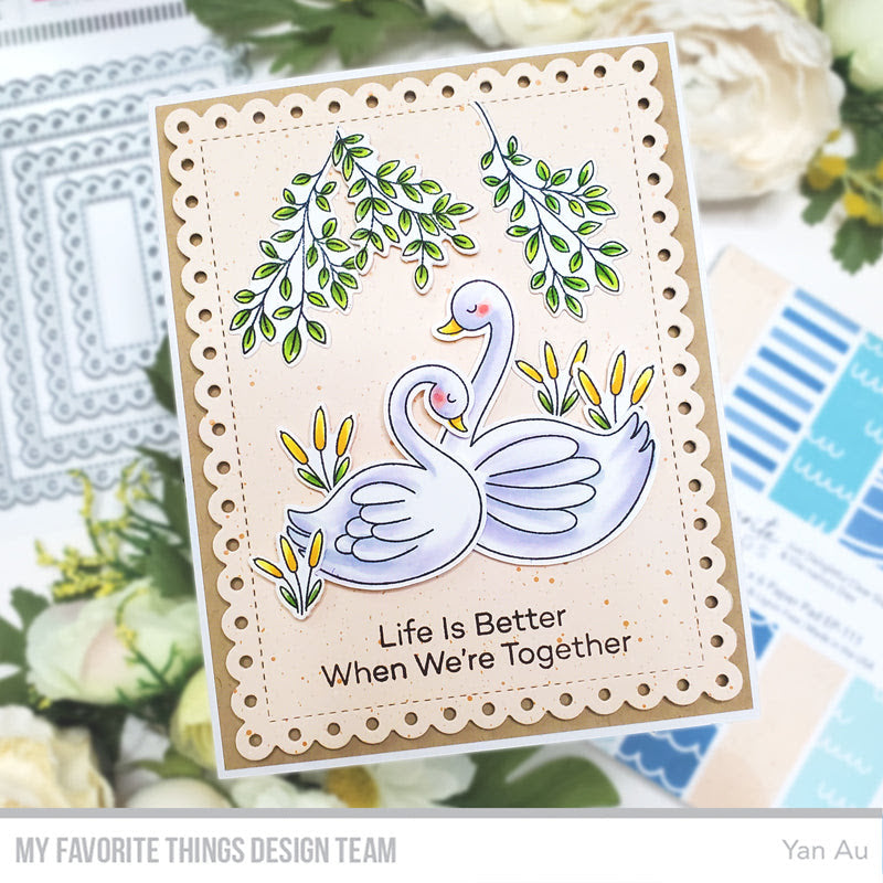 My Favorite Things Tranquil Swans Clear Stamps and Dies Set Better Together | color-code:alt3
