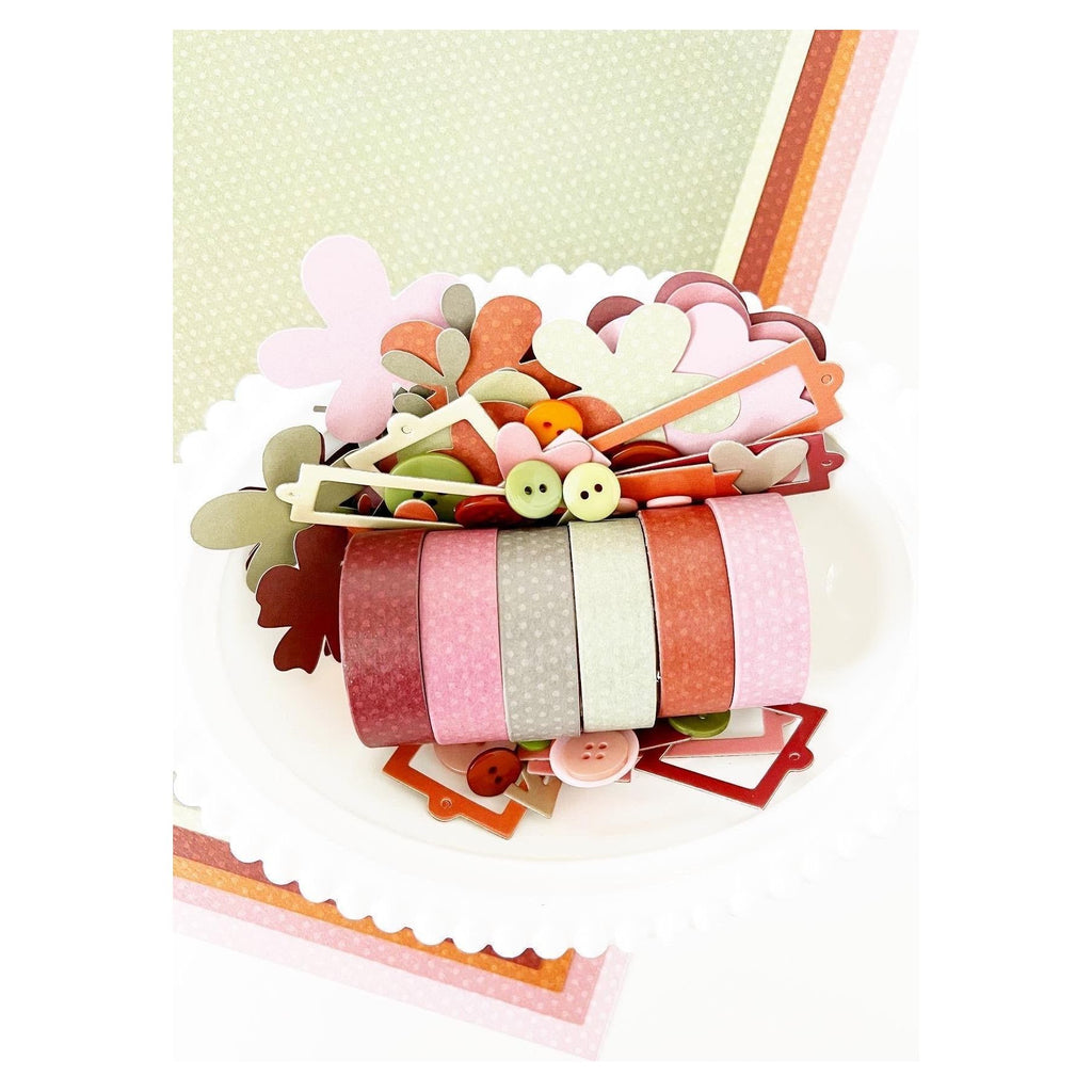 Simple Stories Color Vibe Basics Flowers Bits And Pieces 19001 Pretty Floral Layout