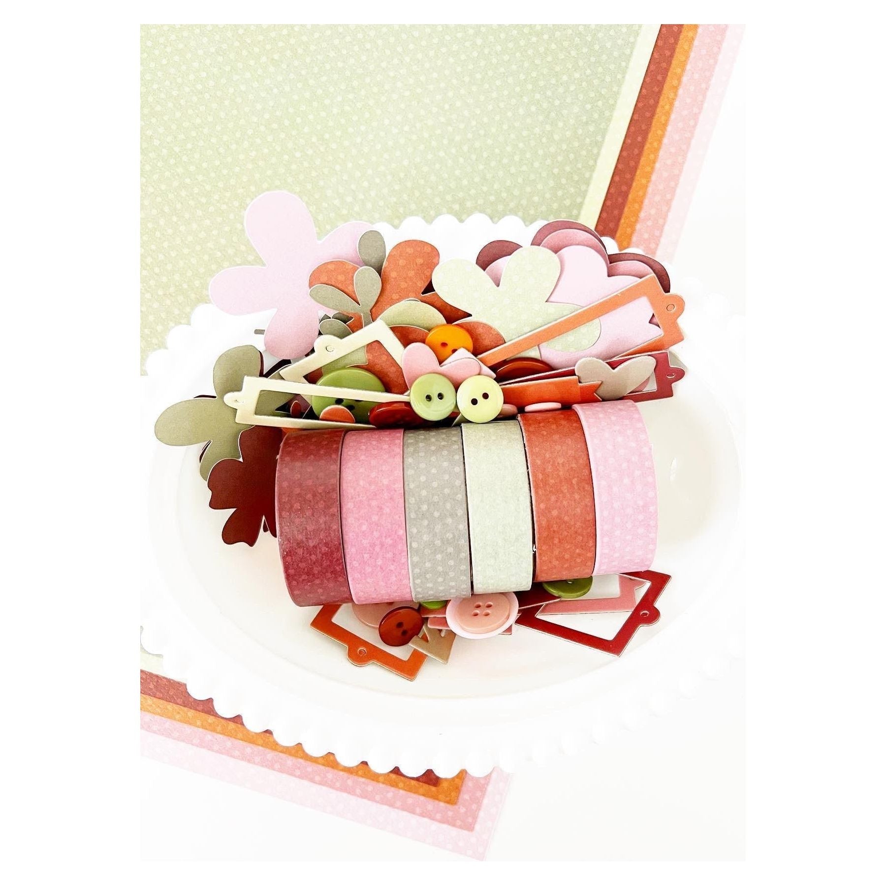 Simple Stories Color Vibe Basics Flowers Bits And Pieces 19001 Pretty Floral Layout