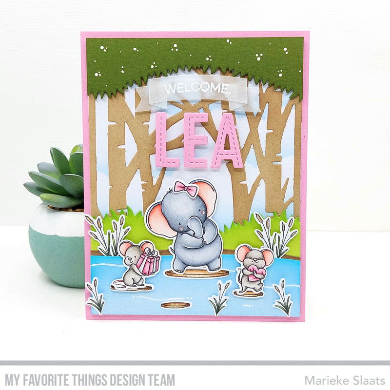 My Favorite Things Ear for You Clear Stamps and Dies Set Welcome | color-code:alt1