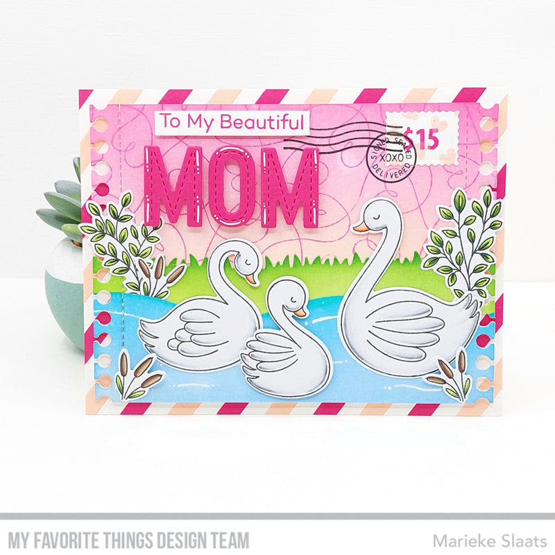 My Favorite Things Tranquil Swans Clear Stamps and Dies Set Beautiful Mom | color-code:alt1