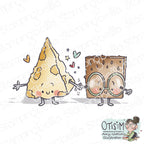 Stamping Bella Spec-Tacular Cheese and Crackers Cling Stamp ag1376