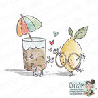 Stamping Bella Spec-Tacular Ice Tea and Lemonade Cling Stamp ag1379