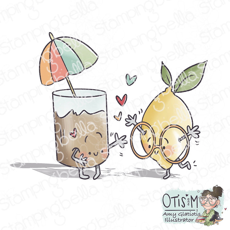 Stamping Bella Spec-Tacular Ice Tea and Lemonade Cling Stamp ag1379