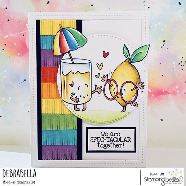 Stamping Bella Spec-Tacular Ice Tea and Lemonade Cling Stamp ag1379 lemon