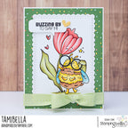 Stamping Bella Buzzy Bee and a Tulip Cling Stamp ag1404