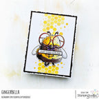 Stamping Bella Buzzy Bee Holding a Flower Cling Stamp ag1405