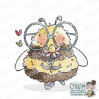 Stamping Bella Buzzy Bee Holding a Flower Cling Stamp ag1405