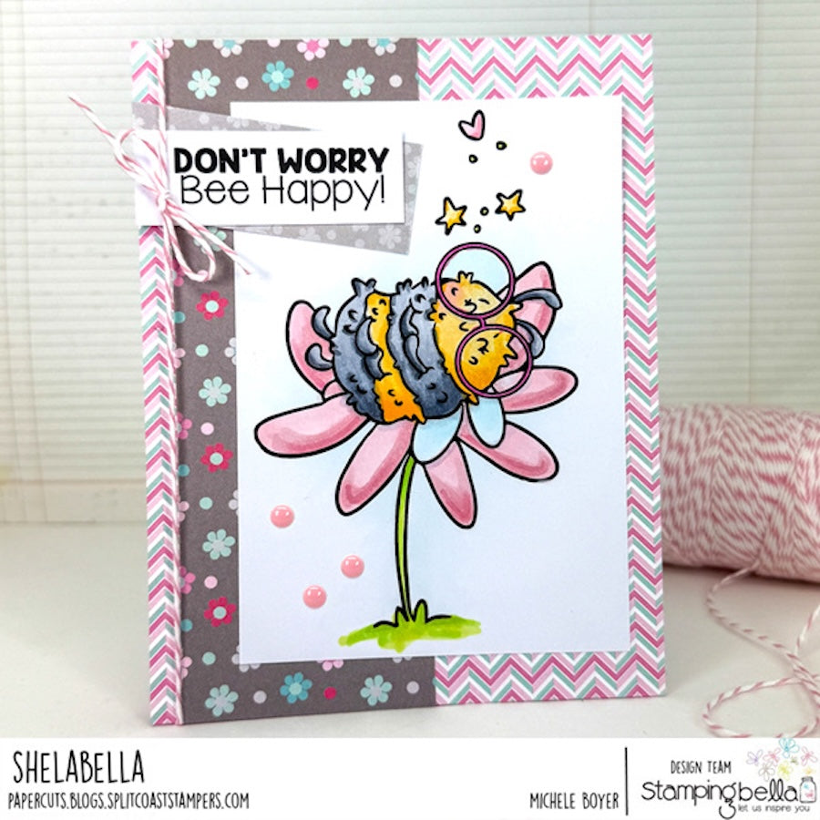 Stamping Bella Buzzy Bee Snoozing Cling Stamp ag1406