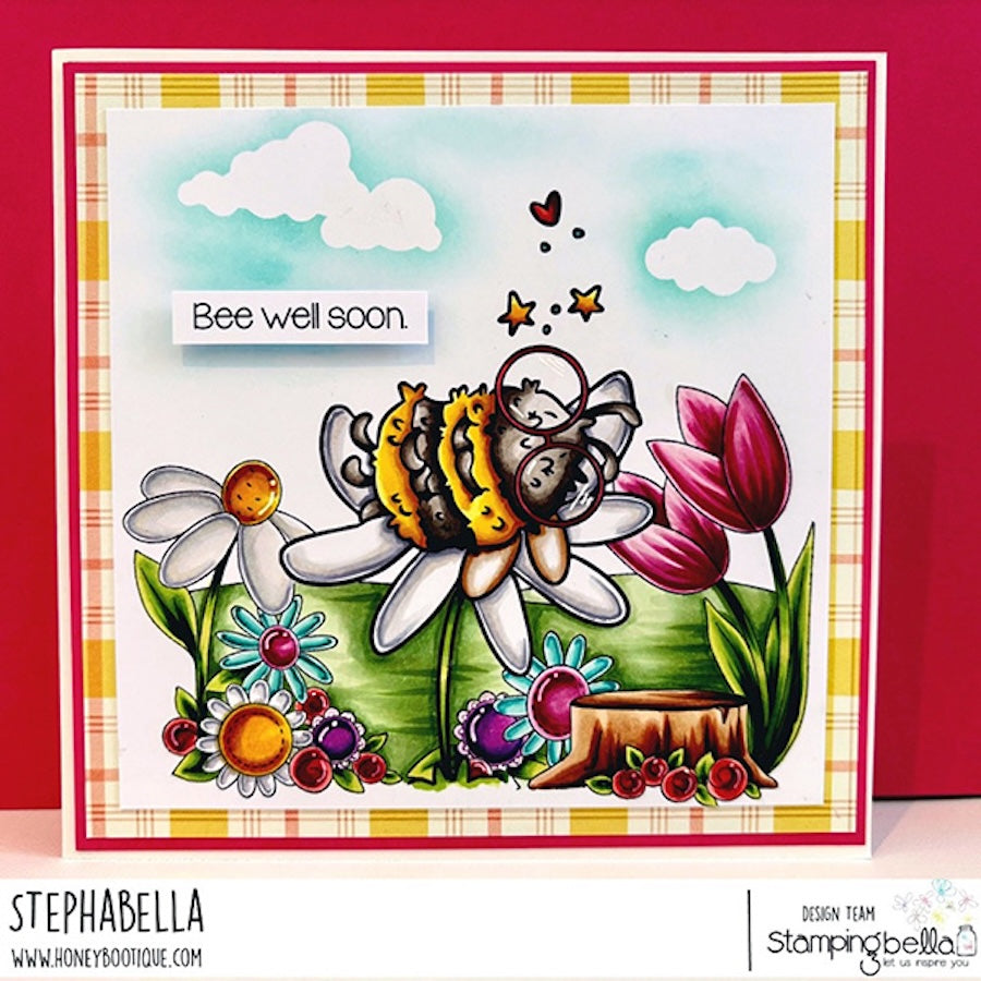 Stamping Bella Buzzy Bee Snoozing Cling Stamp ag1406