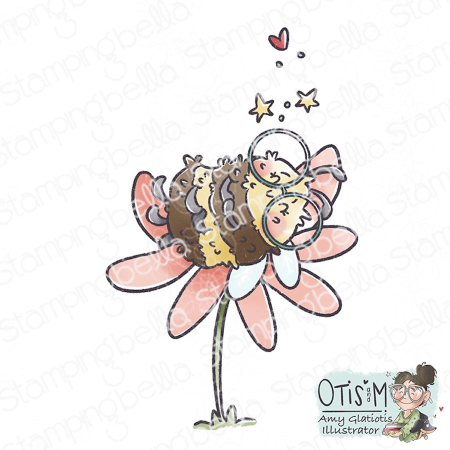 Stamping Bella Buzzy Bee Snoozing Cling Stamp ag1406