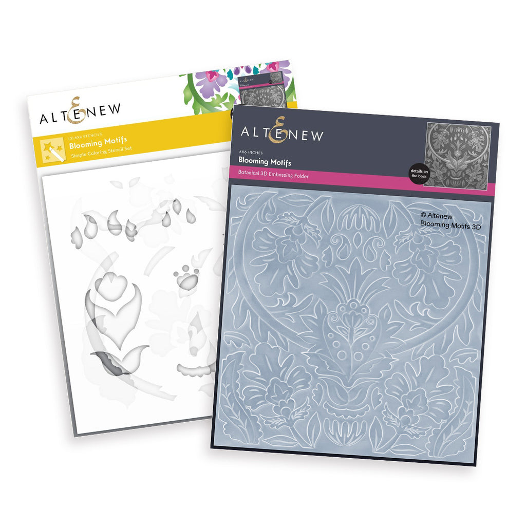 Altenew Blooming Motifs Stencil and Embossing Folder Set